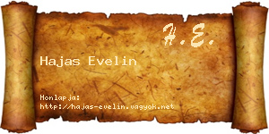 Hajas Evelin névjegykártya